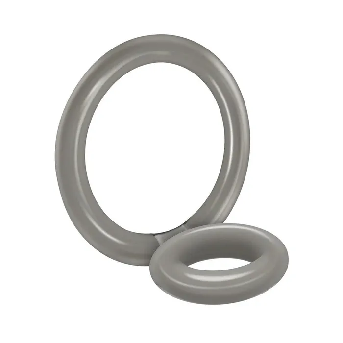 Zero Tolerance Bullseye Dual Ring Cockring Smoke Zero Tolerance Male Sex Toys