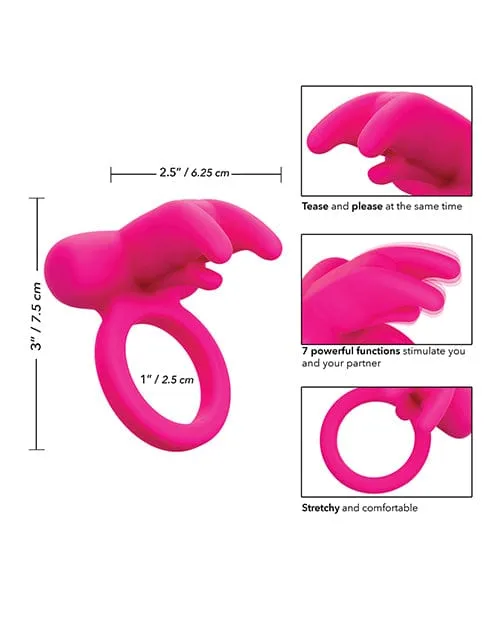 CalExotics Vibrators Silicone Rechargeable Triple Clit Flicker Pink CalExotics Vibrators Silicone Rechargeable Triple Clit Flicker Pink