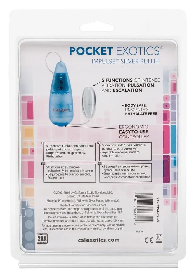 Pocket Exotics Impulse Silver Bullet Pocket Exotics Female Sex Toys Pocket Exotics Impulse Silver Bullet Pocket Exotics Female Sex Toys