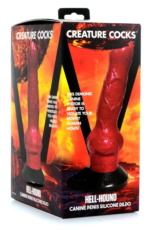 HellHound Canine Penis Silicone Dildo Red XR Brands Creature Cocks Dildos HellHound Canine Penis Silicone Dildo Red XR Brands Creature Cocks Dildos