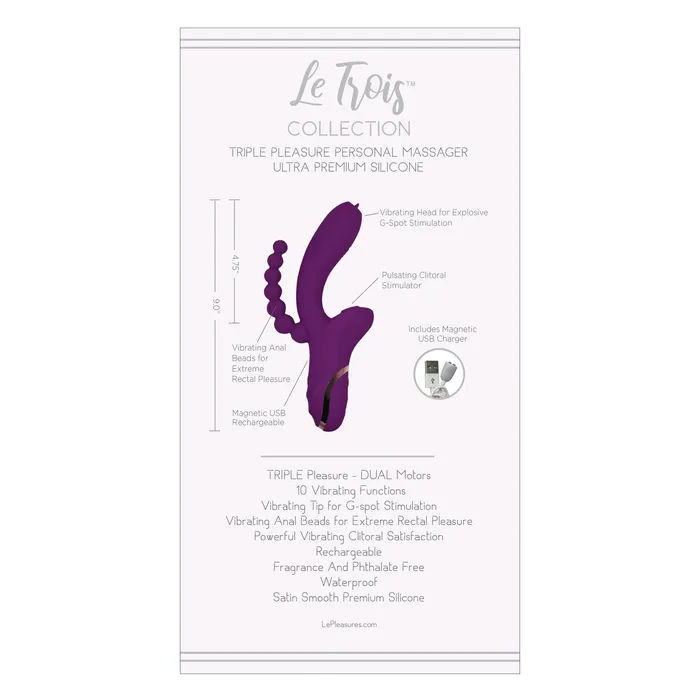 Castle Megastore Vibrators Le Trois Pour Moi Plus Purple