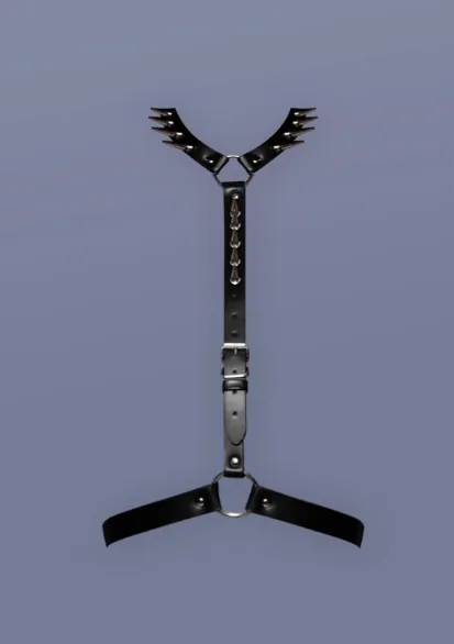 Male Power Aurelia PU Leather Choker Harness Female Sex Toys