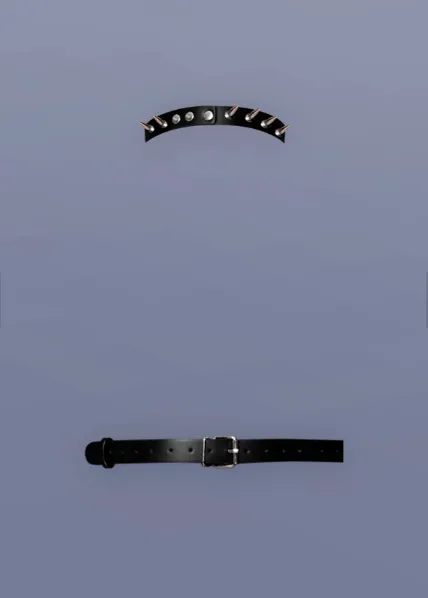 Male Power Aurelia PU Leather Choker Harness Female Sex Toys