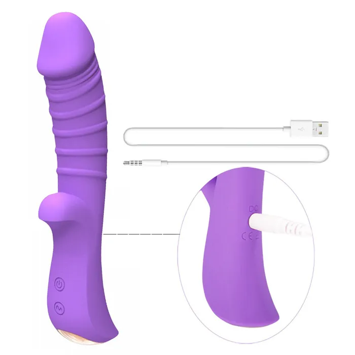 Leto Female Sex Toys Leto Velvet Flexible Phallic Silicone Rabbit Vibrator
