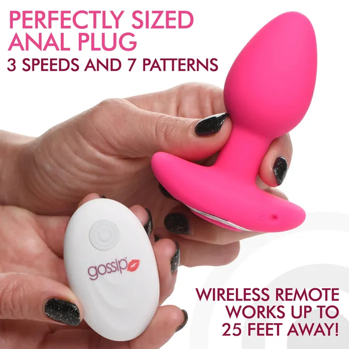 Curve Toys Anal Gossip Pop Rocker 10x Vibrating Silicone Plug Magenta Curve Toys Anal Gossip Pop Rocker 10x Vibrating Silicone Plug Magenta