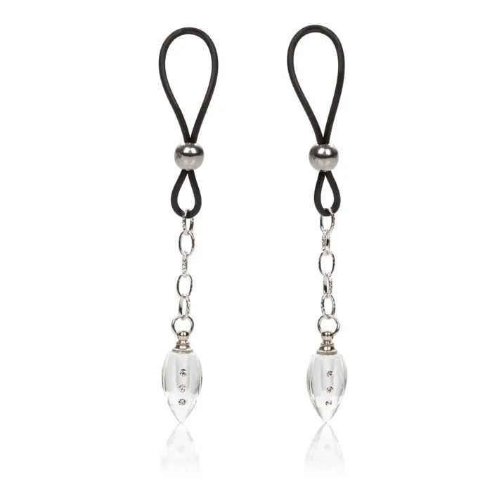 Female Sex Toys Calexotics Sparkly Crystal Teardrop Nipple Jewelry Adjustable Fun for All